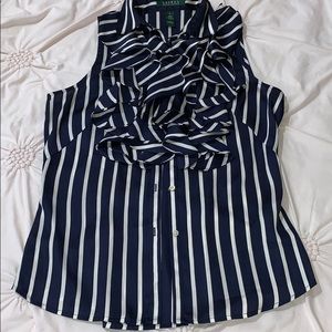 Ralph Lauren Nagy and White button down